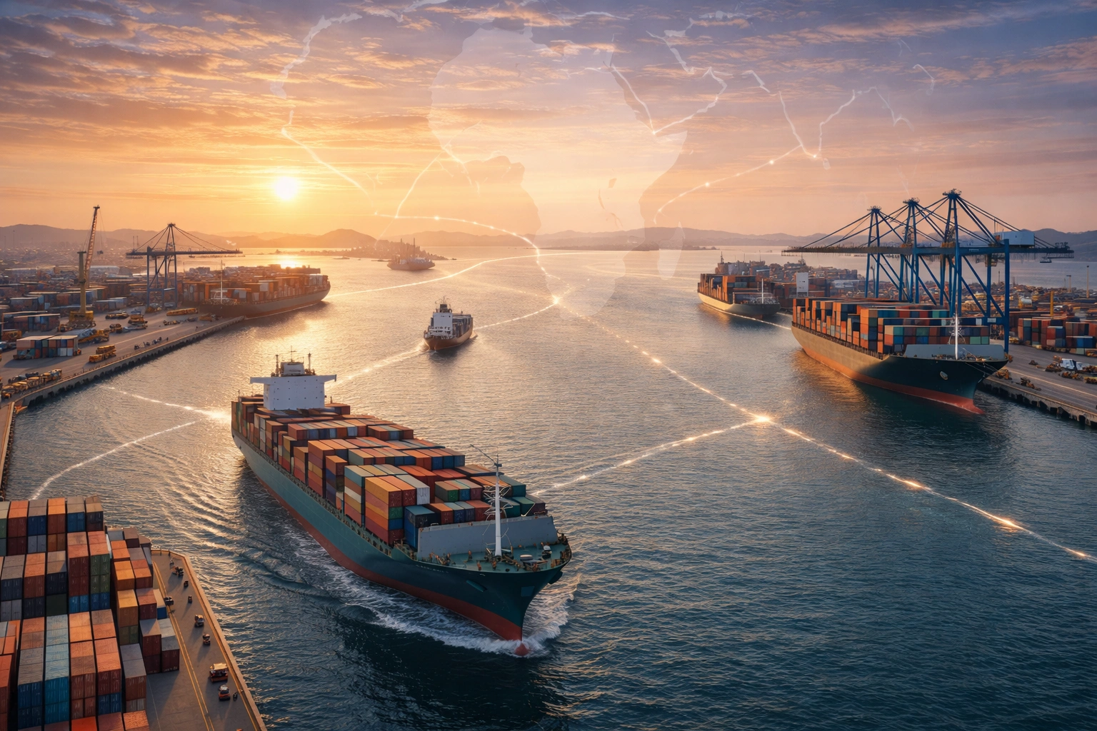 Image illustrative du service de valorisation et à développement du transport maritime intra africain chez AATMI
